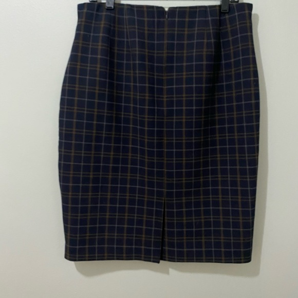 Ann Taylor Plaid Stretch Pencil Skirt Size 12 - Picture 5 of 8